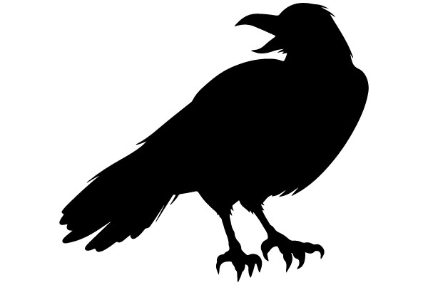 Silhouette of a Crow