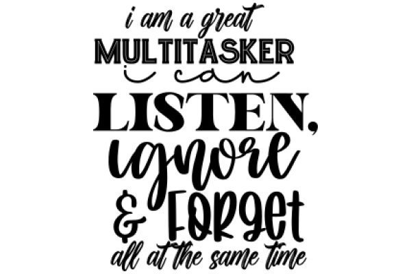 A Multitasker's Ode to Efficiency: A Great Multi-Tasker Can Listen, Ignore, and Forget All at the Same Time