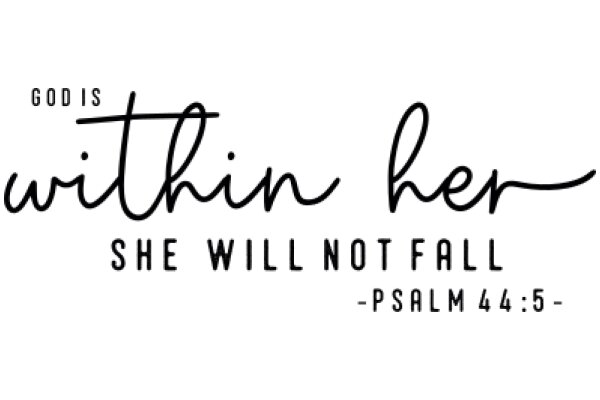 Inspirational Quote: 'God is Within Her, She Will Not Fall' - Psalm 46:5