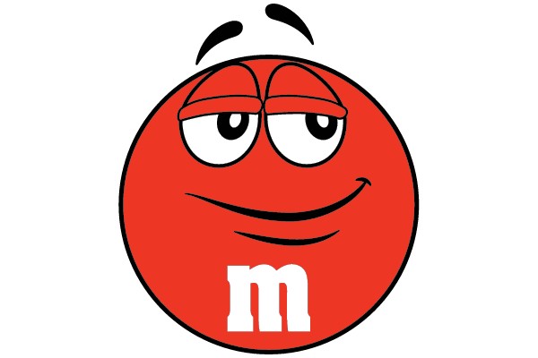 Smiling Red M&M Character