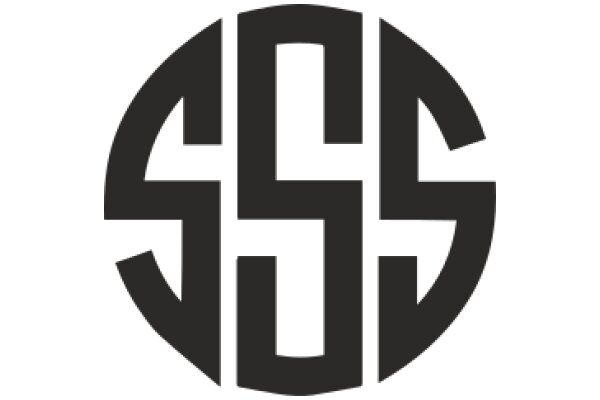 Stylized Black Logo with Curved Letters