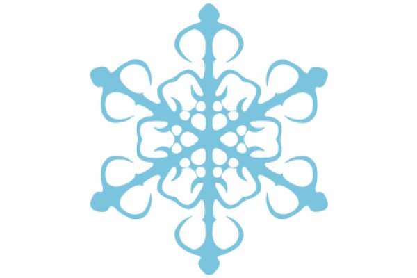 Stylized Blue Snowflake Design