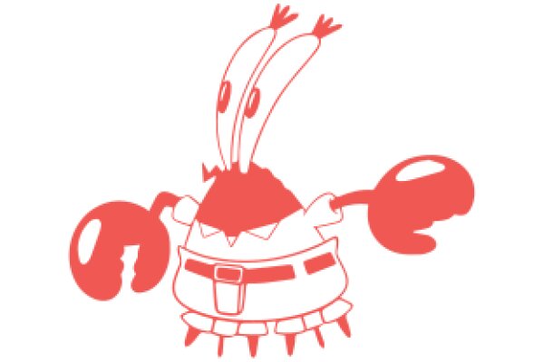 A Playful Red Octopus with a Belt and Shoes, Floating in a White Space