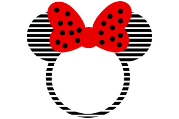 Stylish Red Minnie Mouse Earrings with Black Stripes