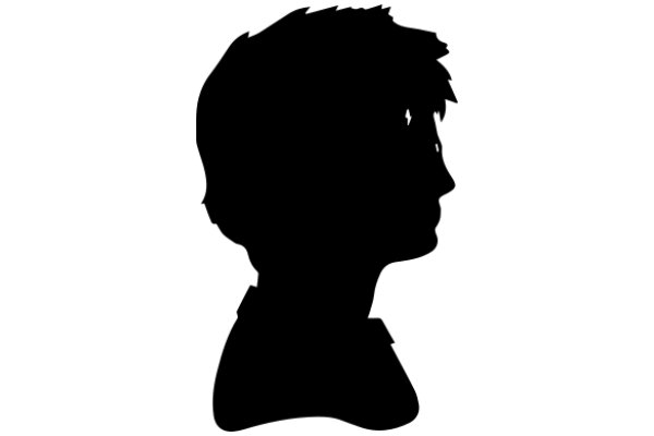 Silhouette of a Person with a Pointy Nose