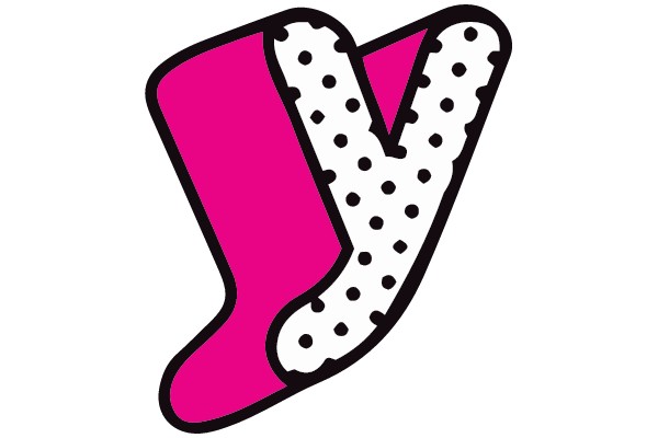 Bold Polka Dot and Solid Color Letter 'Y'