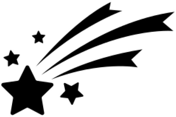Stylized Graphic with Stars and Abstract Design