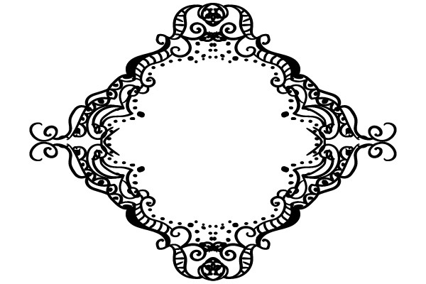 Vintage Flourish Ornament in SVG Format