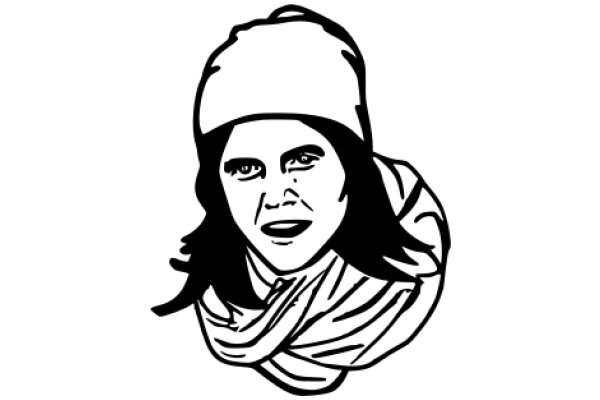 A Portrait of a Person with a Scarf and Hat, Smiling at the Camera