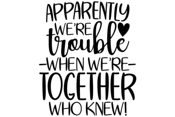 Apparent Trouble: When We're Together, Who Knew!