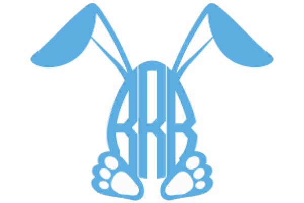 Stylized Blue Rabbit Logo