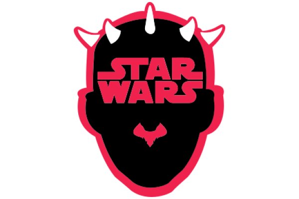 Star Wars Logo with a Twist: A Red and Black Design with Horns