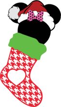 A Festive Christmas Gift: A Mickey Mouse Stocking with a Heart-Shaped Tag