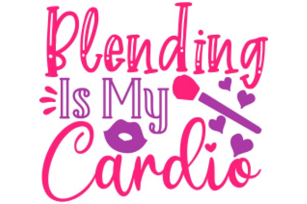 Pink and Purple Graphic with Text and Icons