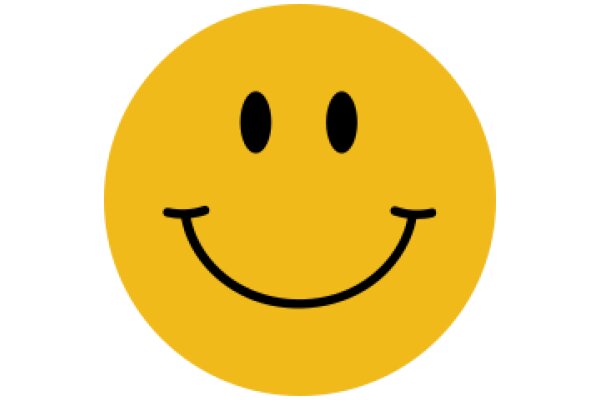 Emotional Icon: A Yellow Smiley Face with Black Dots for Eyes and Mouth