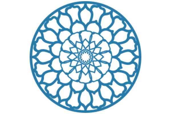 Intricate Blue Floral Design