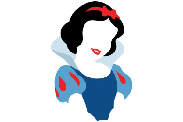 A Stylized Portrait of a Woman with Red Hair and a Blue Dress, Emphasizing Her Elegance and Grace
