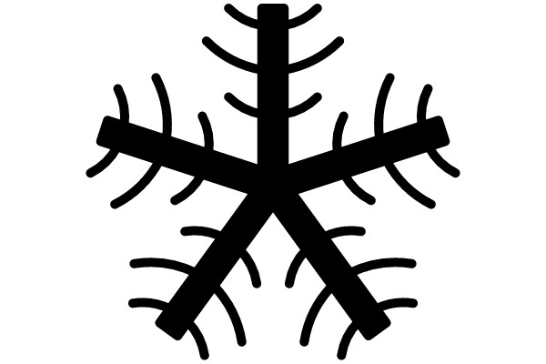 Abstract Geometric Snowflake Design
