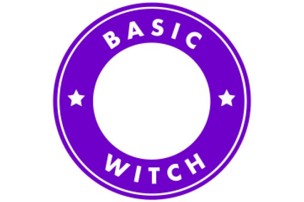 Purple Circle with 'Basic Witch' Inscription