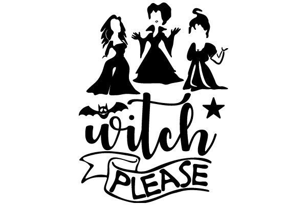 Witch, Please: A Silhouette of Three Witches and a Bat, with a Plea for Witchcraft