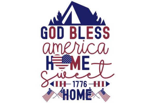 God Bless America: A Patriotic Home Sweet Home Sign