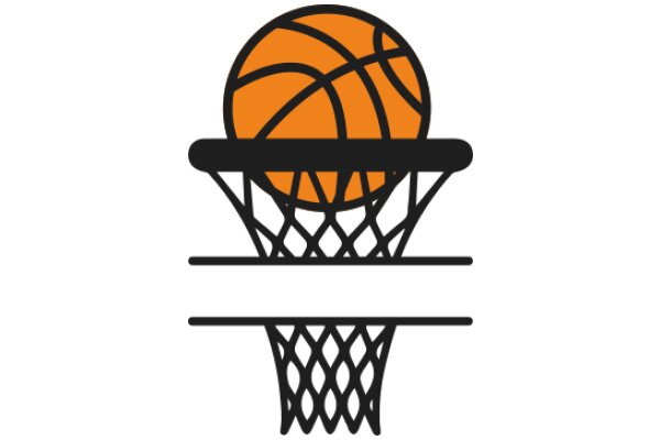 Orange Basketball with Black Netting