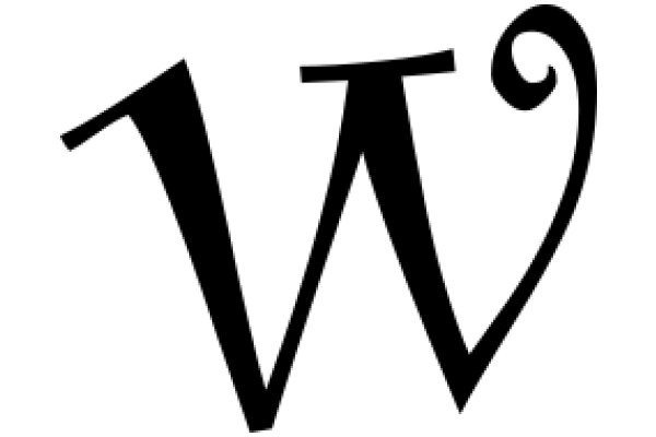 Stylized Letter 'W' with a Swirl Design
