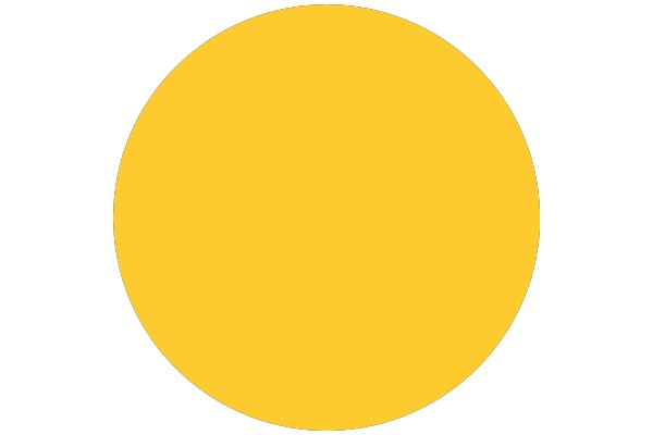 A Solitary Yellow Circle Against a White Background