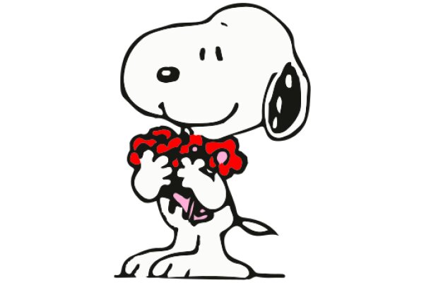 Snoopy's Delightful Red Roses