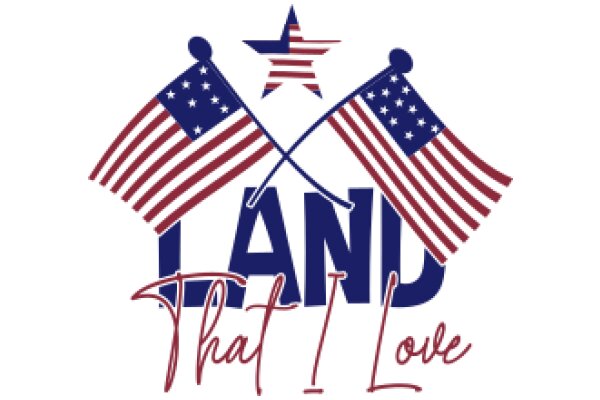 United States Flag and the Words 'That I Love' in a Graphic Design