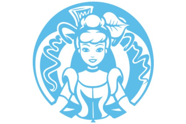 Stylized Portrait of a Female Character with a Blue Background