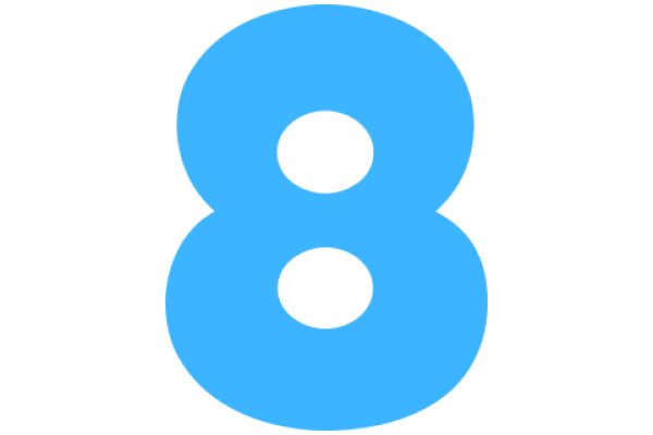 Digital Art: A Stylized Blue Number Eight