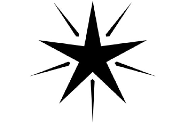Stylized Star Icon with Radiating Lines