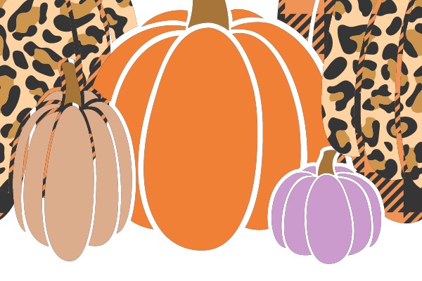 Autumnal Pumpkins and Text