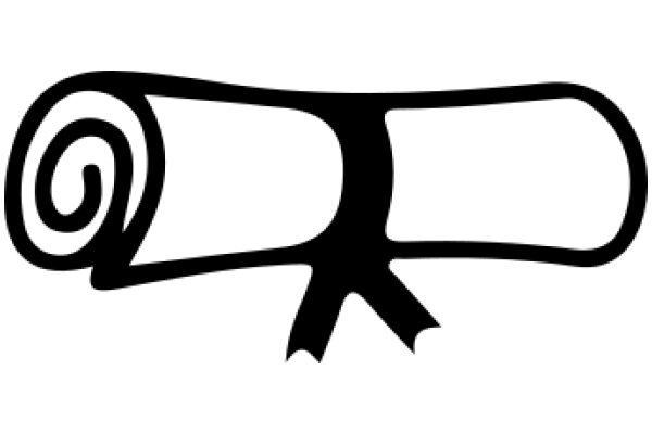 Stylized Logo of a Rolled-Up Paper