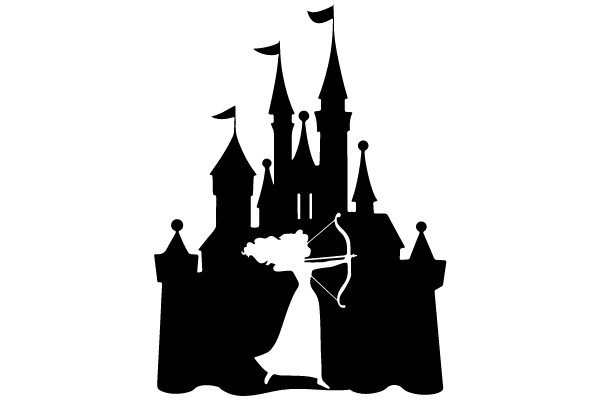 Guardians of the Realm: Castle Silhouette with Archer