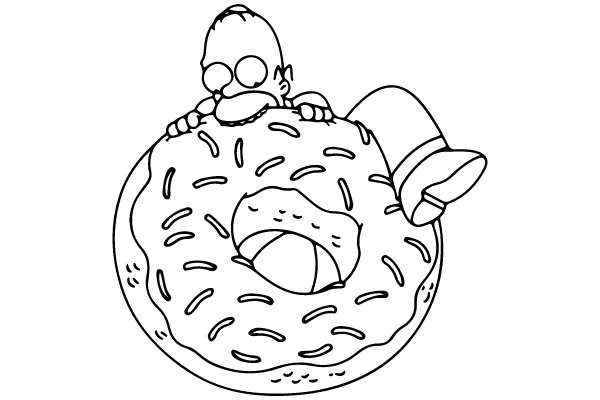 Characters Enjoying Donuts