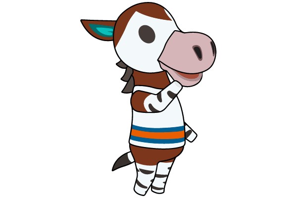 Smiling Zebra Character in Sports Attire