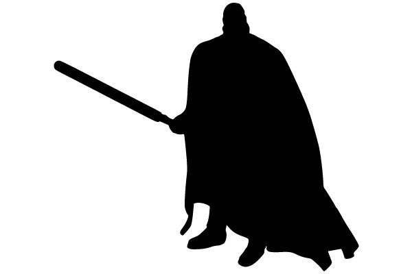 Shadowy Figure with Staff