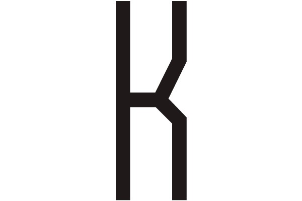 Black Capital Letter K