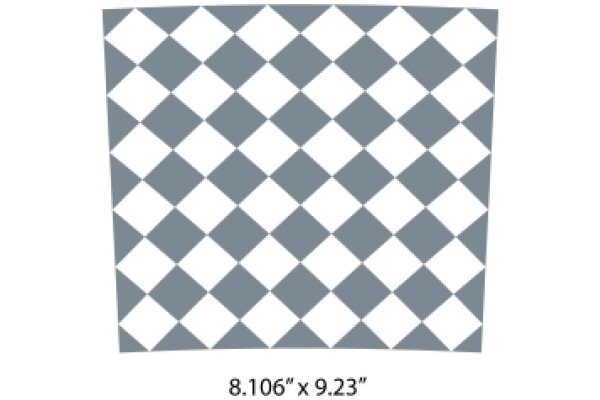 Gray Checkered Pattern with Dimensions