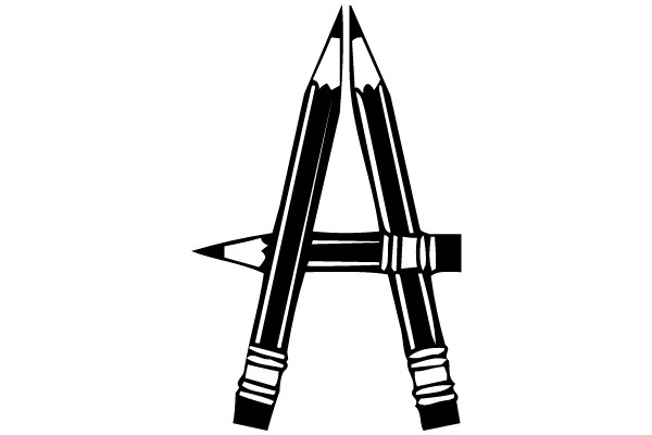 Sharp Pencils Forming the Letter 'A'