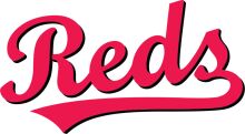 Vibrant Red Sign with the Word 'Reds' in Stylized Lettering