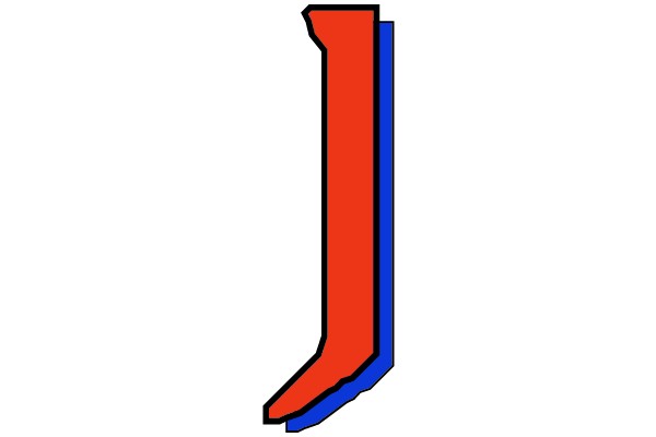 Bold Dual-Color Vertical Shape