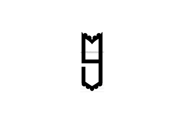 Heart-Shaped Capital Letter H