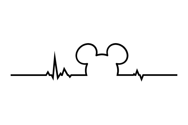 Heartbeat Lines with Silhouette