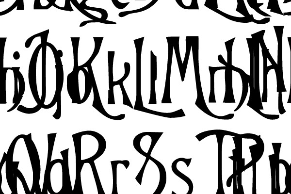 Nightmare Before Christmas Truetype Font Lettering