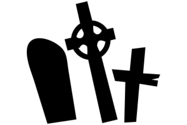 Symbolic Silhouette: A Cross and a Crypt