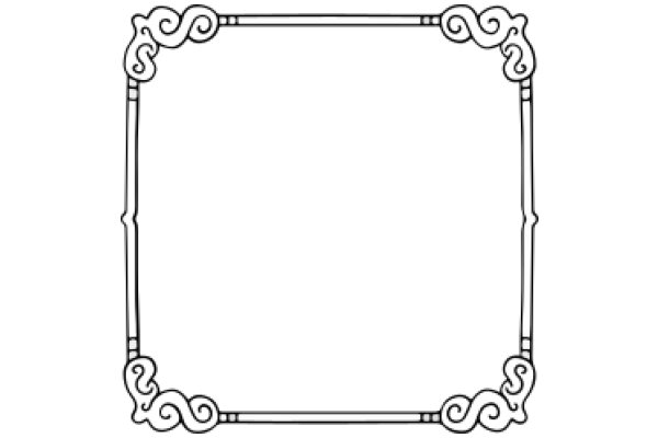 A Simple, Empty Frame with Decorative Border