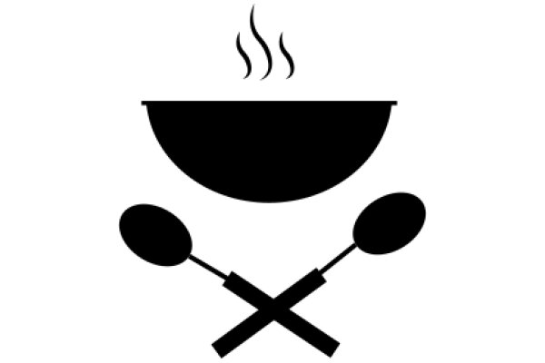 Simplistic Symbols: ABowl, Spoon, and Steaming Food